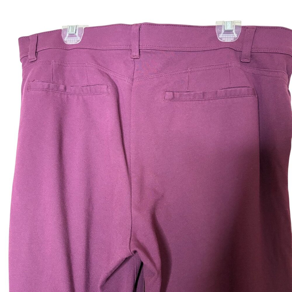 One 5 One Plum Dress Pants Womens 16 Goddess Fit Wide Leg Stretch Career Work - Picture 7 of 8